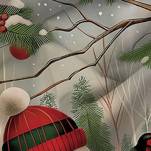 APROPHIC Christmas Snowman Shower Curtain Set with Rugs and Hooks 1