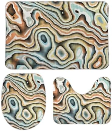 ZHONGJI 3-Piece Bath Rug Set Extra Soft Non-Slip