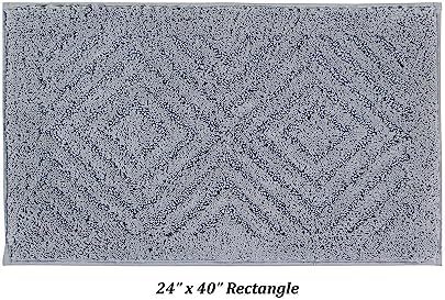 Better Trends Bathroom Rug 24 x 40 Soft Non-Slip Cotton Bath Mat