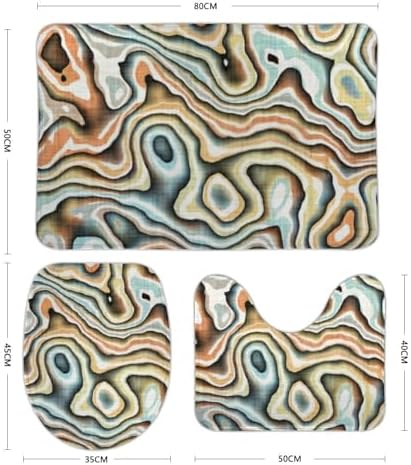 ZHONGJI 3-Piece Bath Rug Set Extra Soft Non-Slip