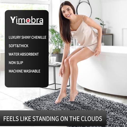 Yimobra Bath Rug Set 2 Piece Plush Shaggy Non-Slip Mats