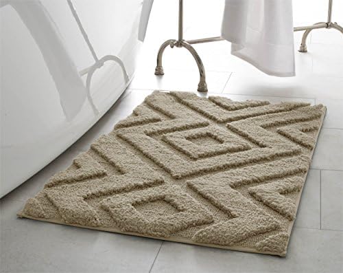 Jean Pierre Lilah Plush Bath Mat Set 21 x 34 Linen 2 Piece