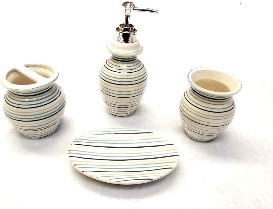 Empire Home Two-Tone 4-Piece Bathroom Accessory Set