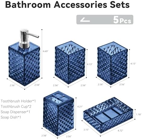 Seeatoo 5 Piece Boho Bathroom Decor Set