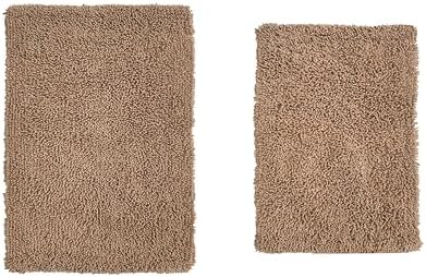 Home Weavers Fantasia Bath Rug Set 2 Piece Non-Slip 100 Cotton