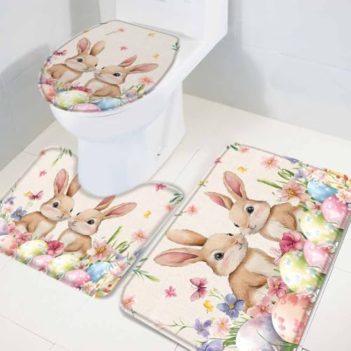 Wotrend Easter 3 Piece Bath Rug Set