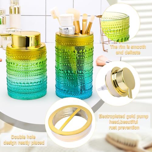 Nafhone Gradient Glass Bathroom Accessories Set 2 Pcs