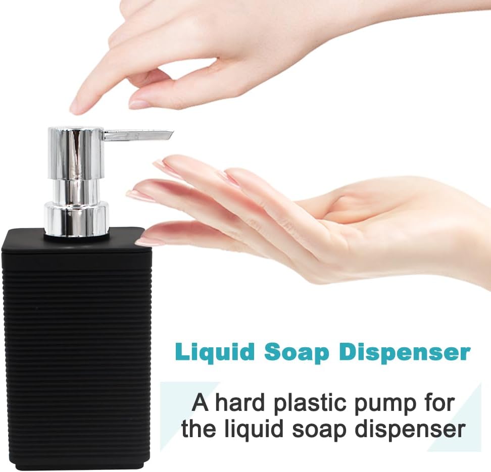 Liuonnam 4-Piece Bathroom Accessories Set Black