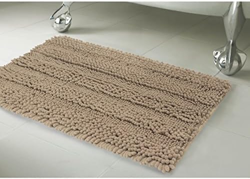 Laura Ashley Astor Striped Plush Chenille Bath Mat Set