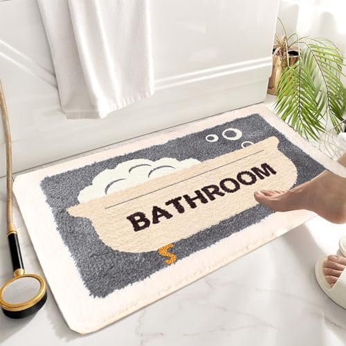 Thick Soft Microfiber Bath Rug 19x26in Non-Slip