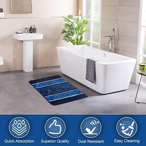 BH Home Linen 3 Pcs Oversized Geometric Shaggy Bath Rug Set