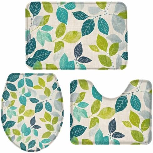 Wotrend Leaf 3 Piece Bath Rug Set