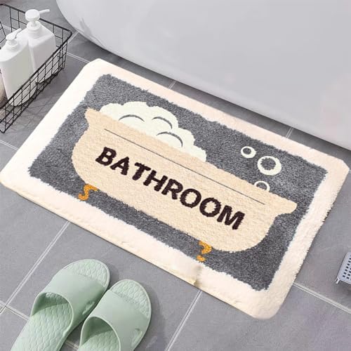 Thick Soft Microfiber Bath Rug 19x26in Non-Slip