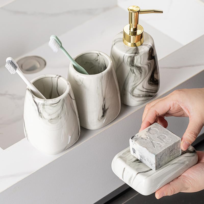 Comeon Ceramic Bathroom Accessory Set 3 Pcs Square