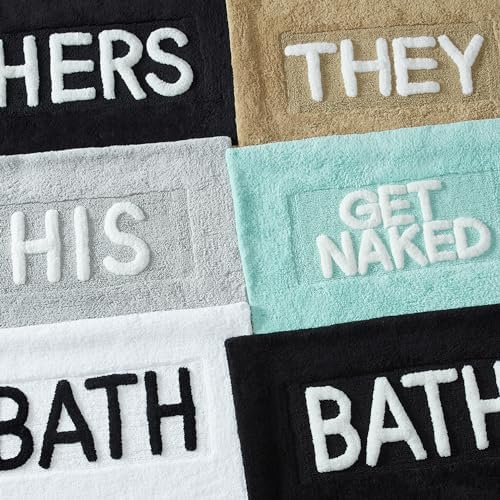 Creative Home Ideas Soft Cotton Bath Rug Set - 20x32 His Hers Linen