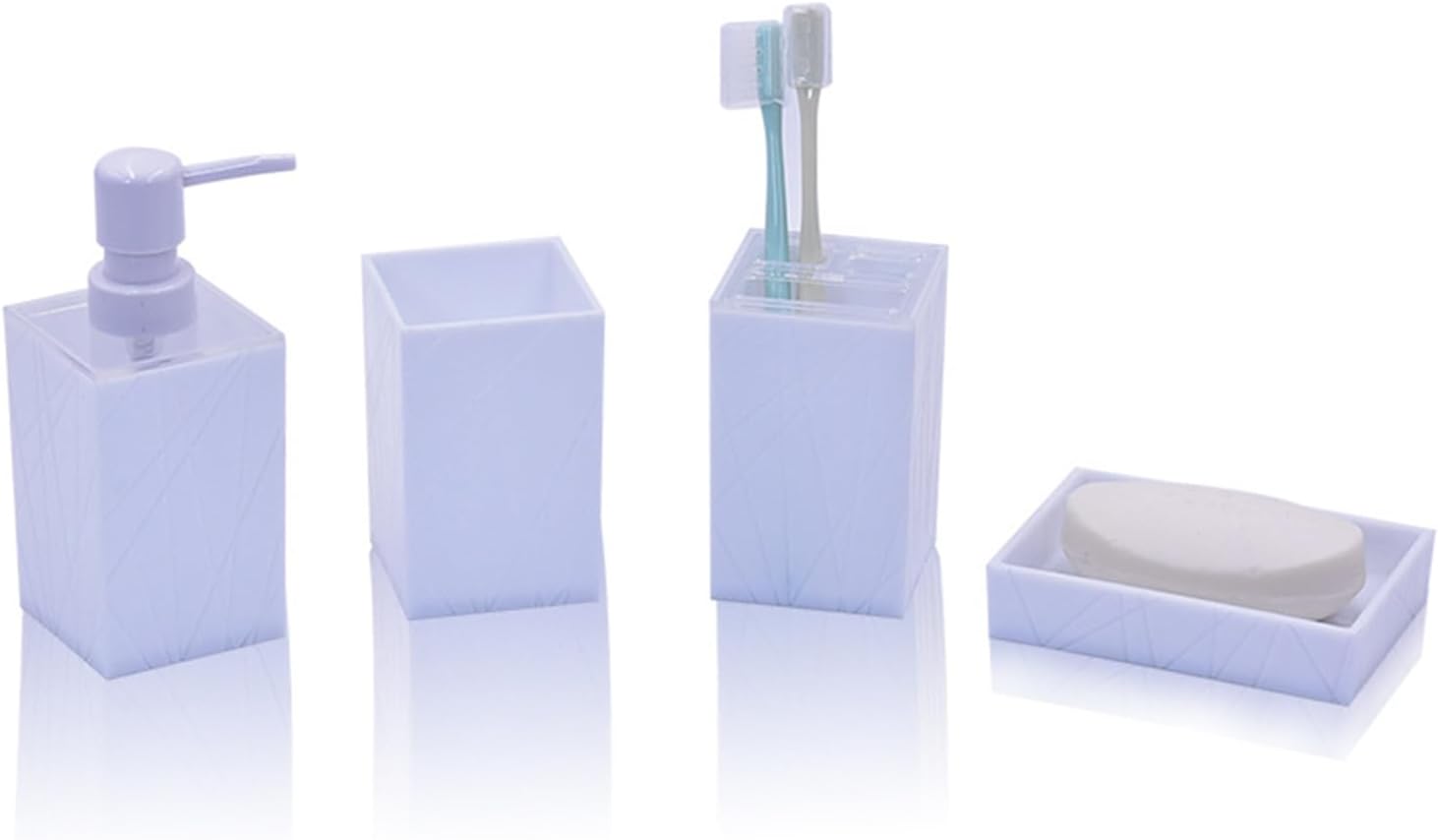 Altsuceser 6-Piece Clear Acrylic Bathroom Accessory Set