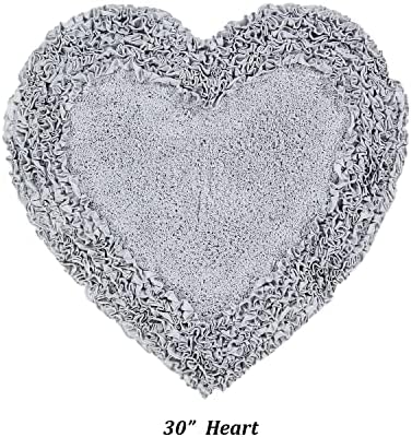Better Trends Shaggy Border Bath Rug 100 Cotton 30 Heart