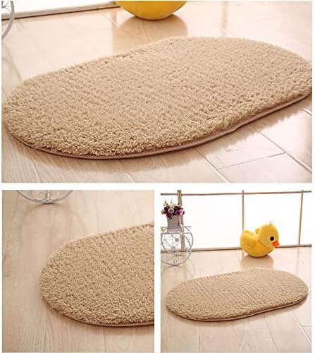 Gooddyiyukey 27x18 Bath Rug - Non-Slip Shaggy Microfiber