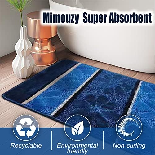 BH Home Linen 3 Pcs Oversized Geometric Shaggy Bath Rug Set
