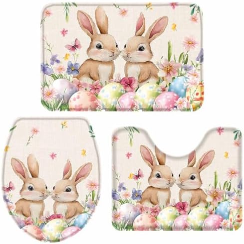 Wotrend Easter 3 Piece Bath Rug Set
