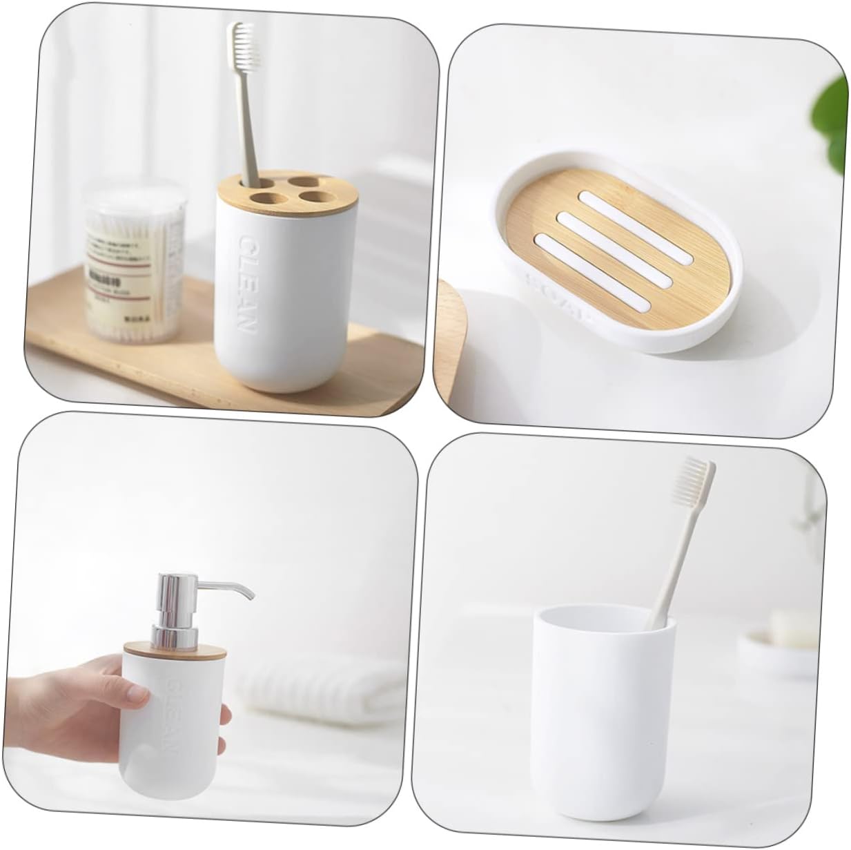 Alipis 1 Set Bathroom Accessories Kit with Washing Cup and Dish Dispenser