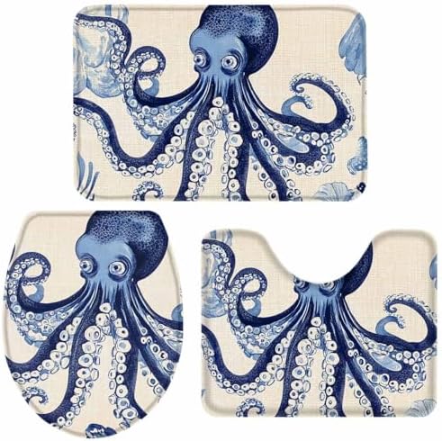 Wotrend Marine 3 Piece Bath Rug Set