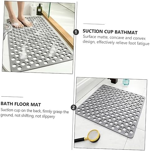 VOSAREA Non-Slip TPE Bath Mat with Suction Cups