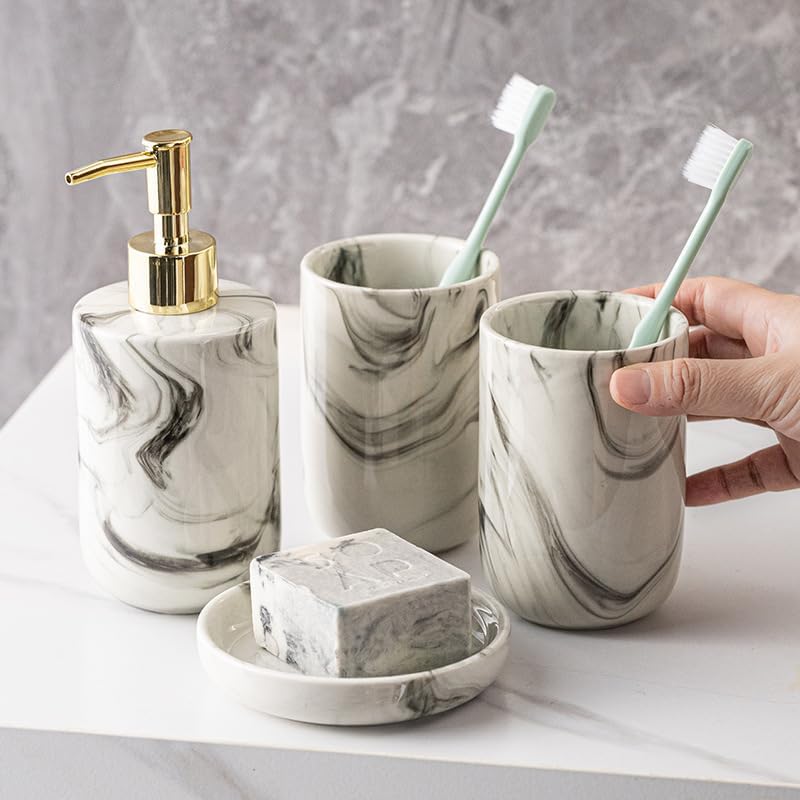 Comeon Ceramic Bathroom Accessory Set 3 Pcs Square