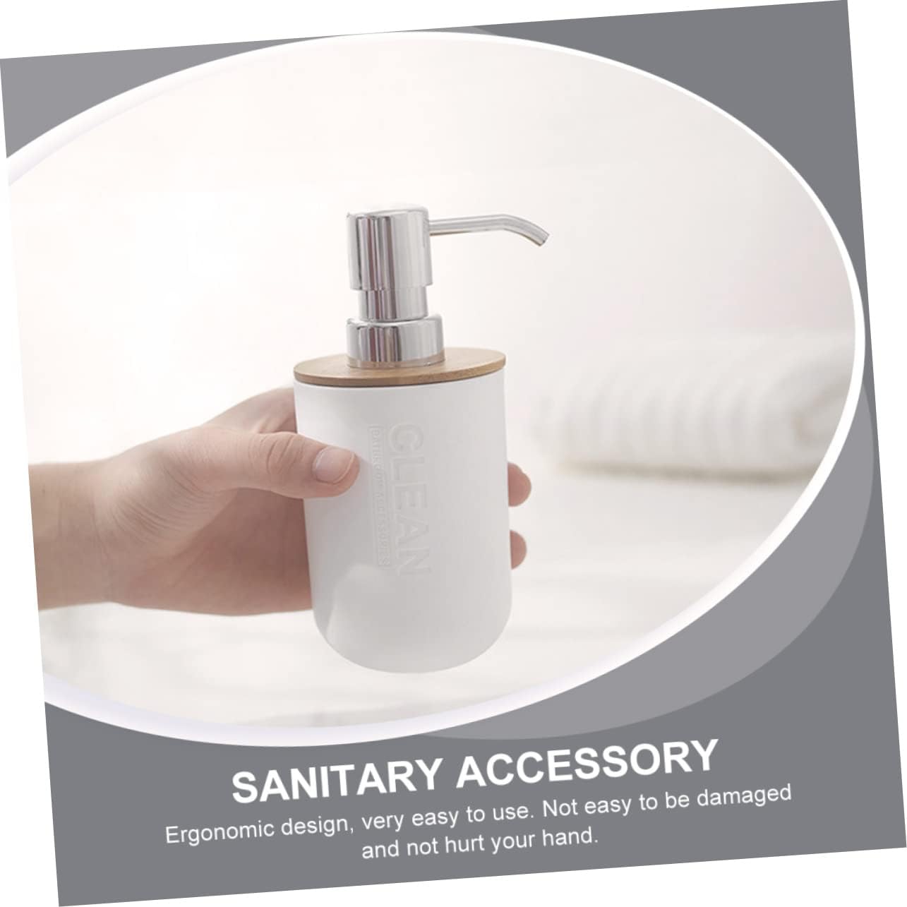 VOSAREA Bamboo Plastic Bathroom Storage Set of 4 1