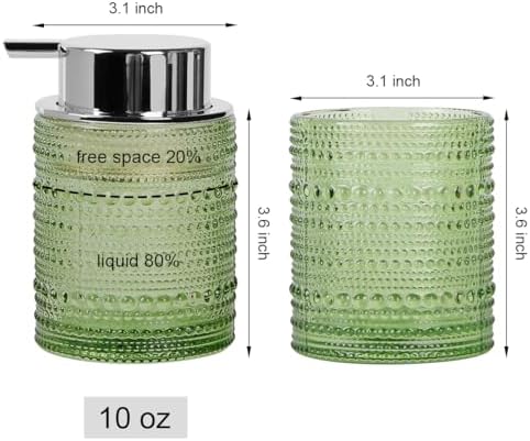 Tonxus Glass Bathroom Accessory Set with Soap and Toothbrush Holder