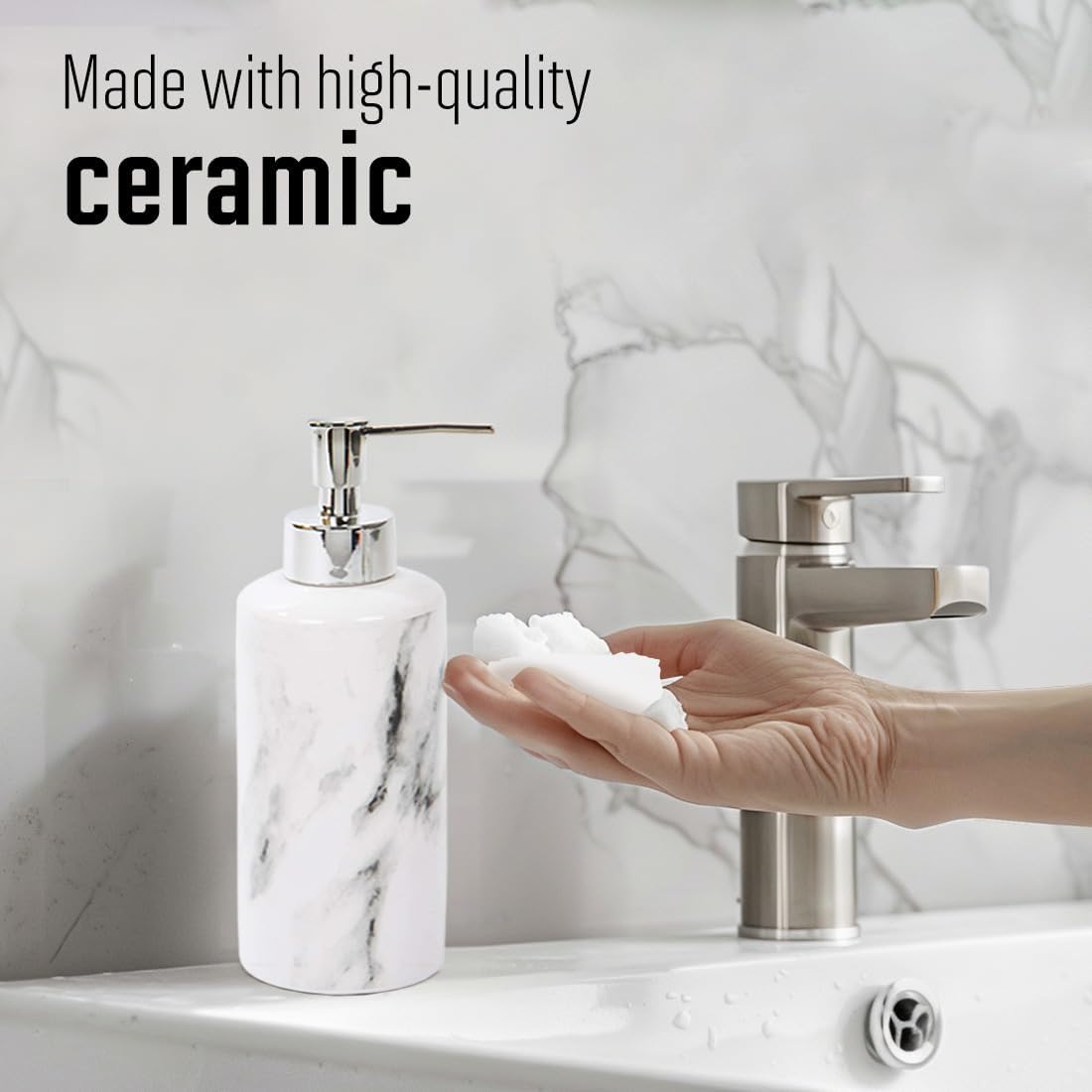 Bodico Marble Bathroom Accessory Set 3-Piece