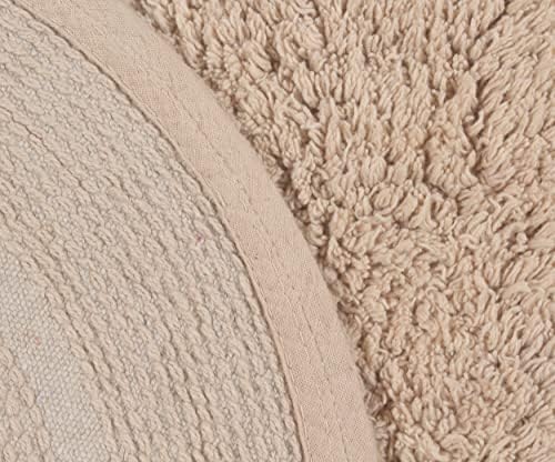 Home Weavers Double Ruffle Cotton Bath Rug Set 28 Round