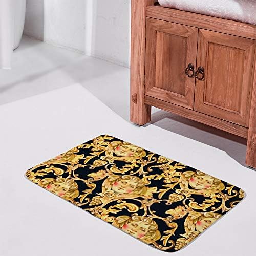 ZHIMI Watercolor Golden Angel Pattern Bath Rug