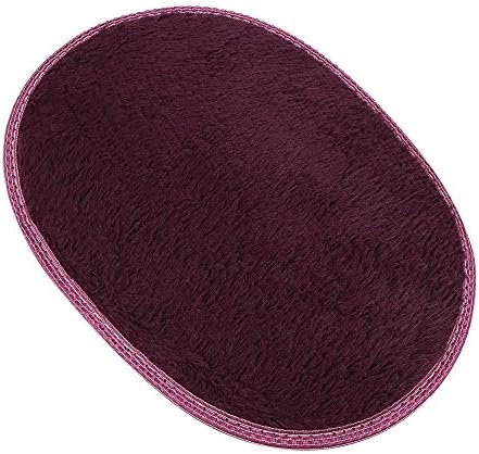 QAZIUY 16x12 Inch Non Slip Bath Mat - Soft Microfiber Shaggy Hot Pink