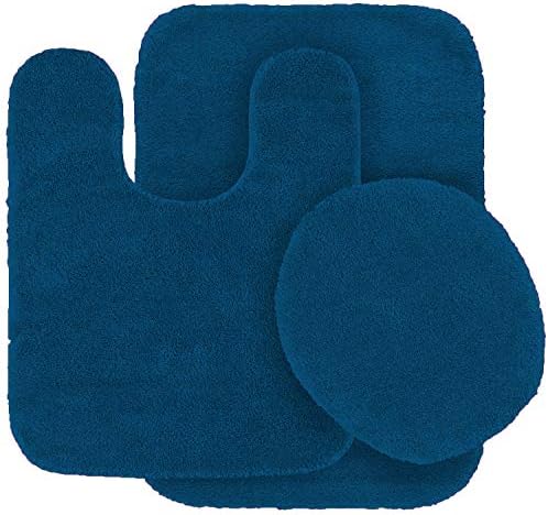 Fancy Linen 3pc Bath Mat Set - Royal Blue
