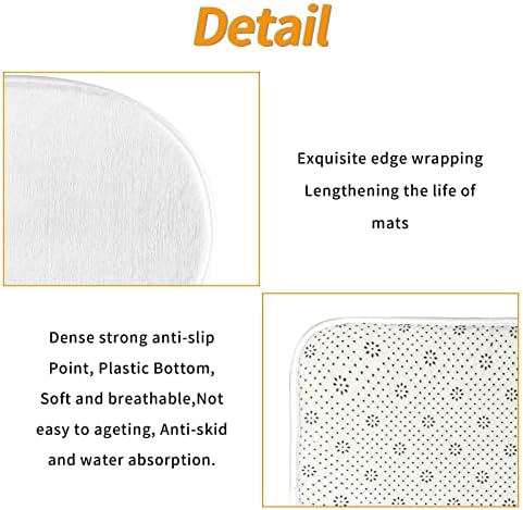 French Linen Mottled Print 3-Piece Bath Rug Set 1