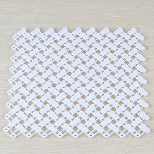 Scceatti 10x10in Waterproof Bath Mat Non-Slip White Blue Design