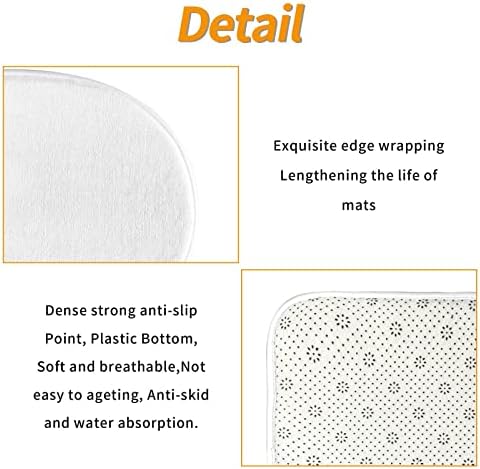 French Linen Mottled Print 3-Piece Bathroom Rug Set