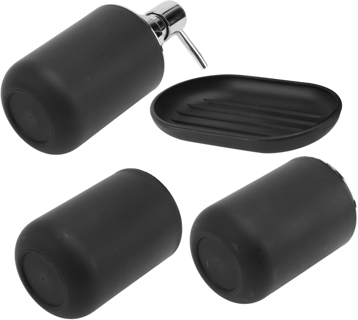 HOLIDYOYO 4pc Modern Bathroom Tumbler Set