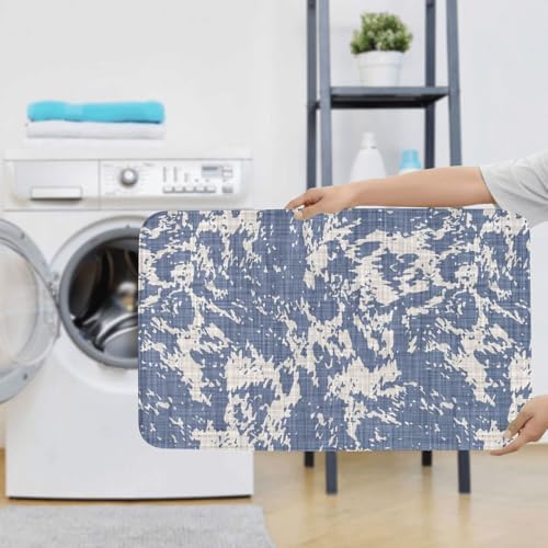 French Linen Mottled Print 3-Piece Bathroom Rug Set