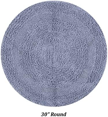 Better Trends 30 Round Silver Reversible Bath Rug