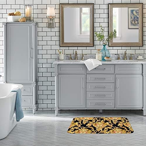 ZHIMI Watercolor Golden Angel Pattern Bath Rug