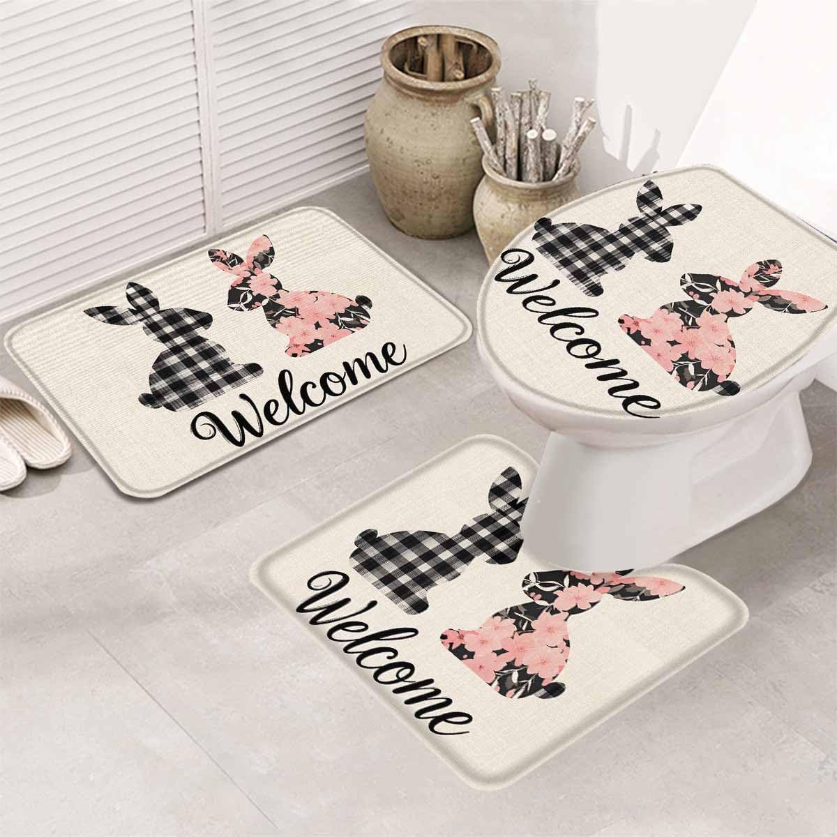 Wotrend Easter 3 Piece Bath Rug Set 1