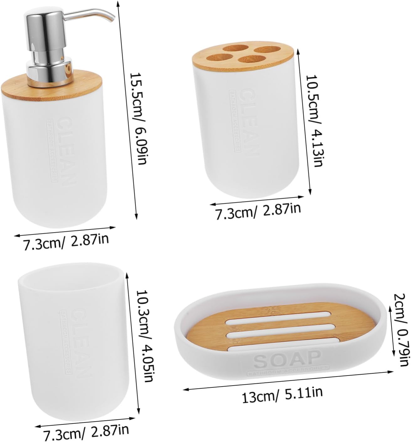 ABOOFAN Red Bathroom Soap Dispenser Set 1
