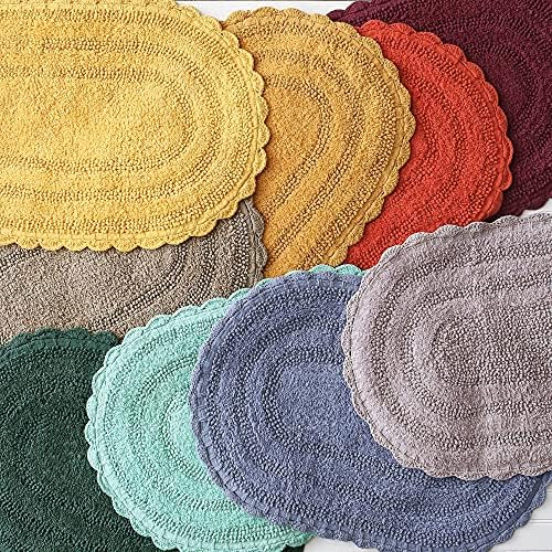 DII Crochet Round Bath Mat 275 Stone