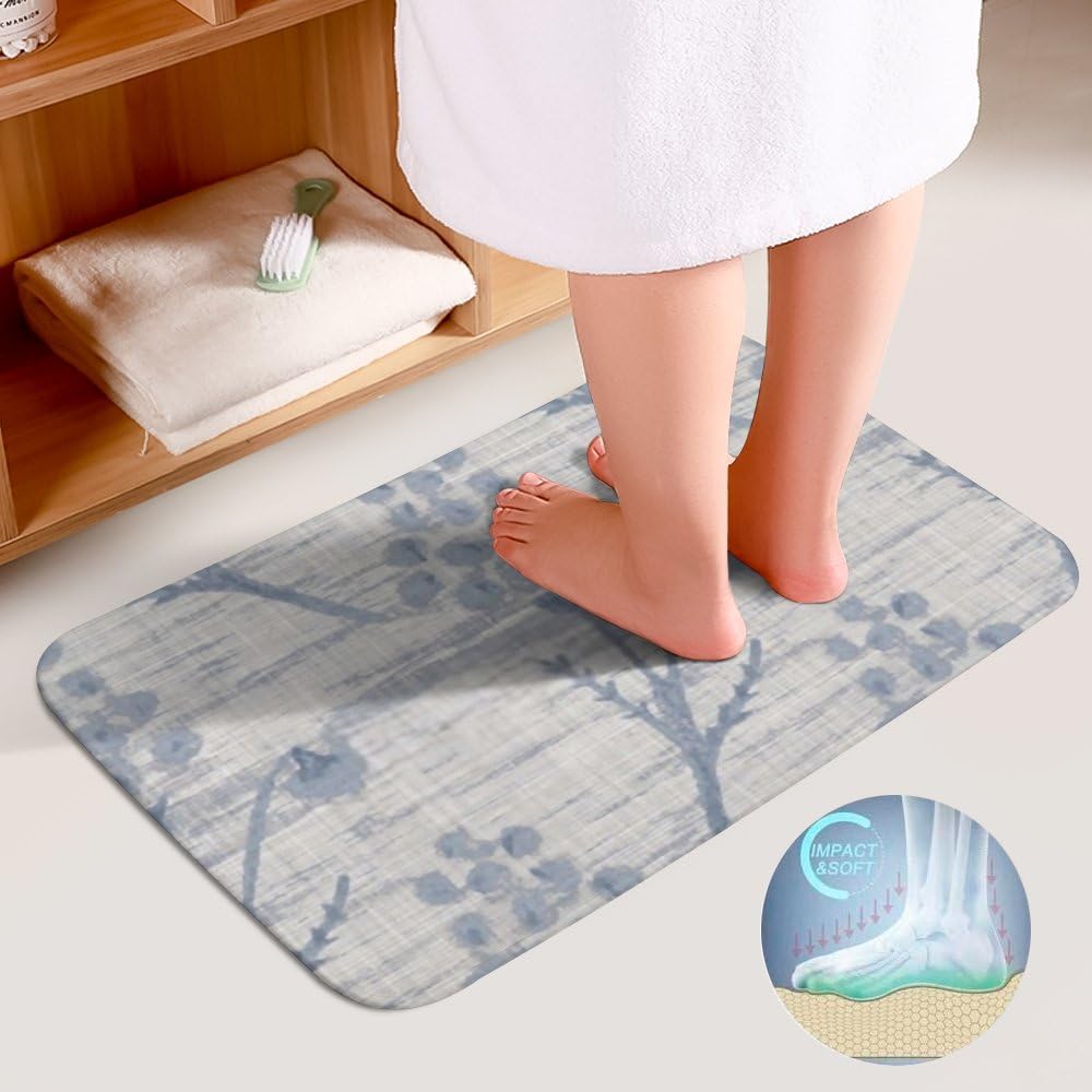ZHONGJI 3-Piece Bath Rug Set Coral Velvet Non-Slip
