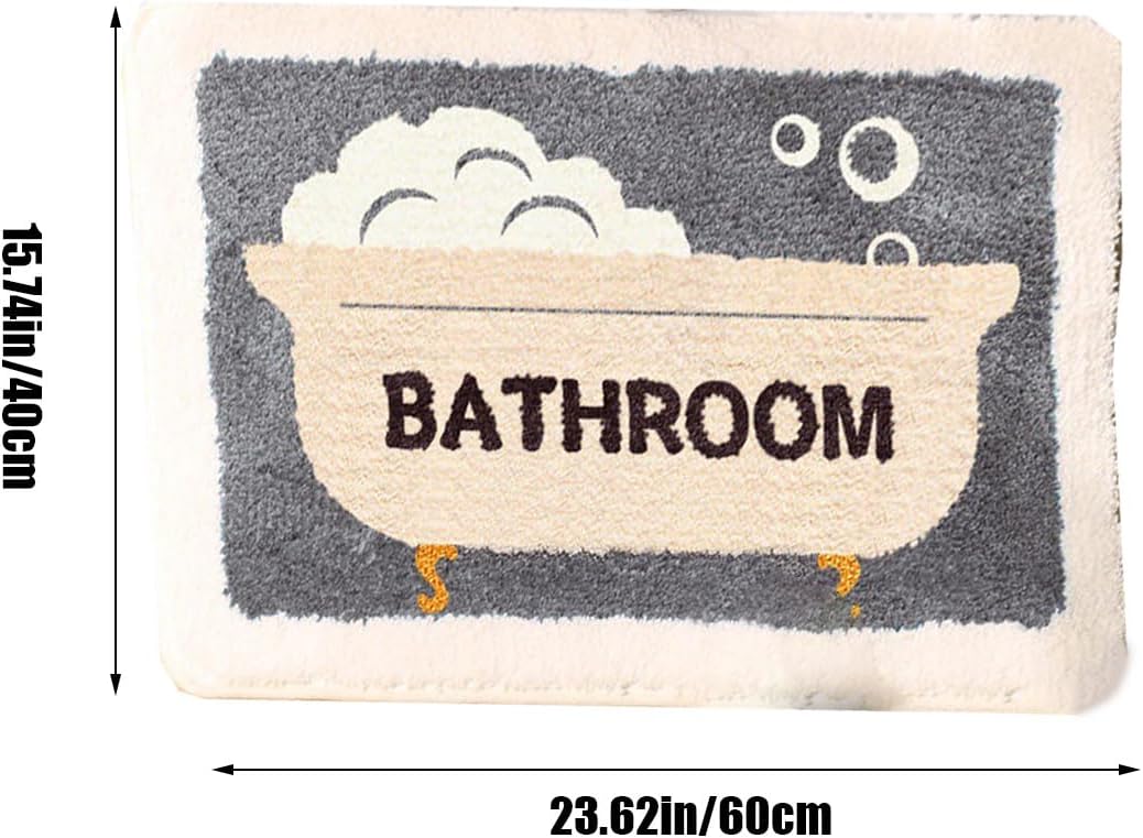Thick Soft Microfiber Bath Rug 19x26in Non-Slip