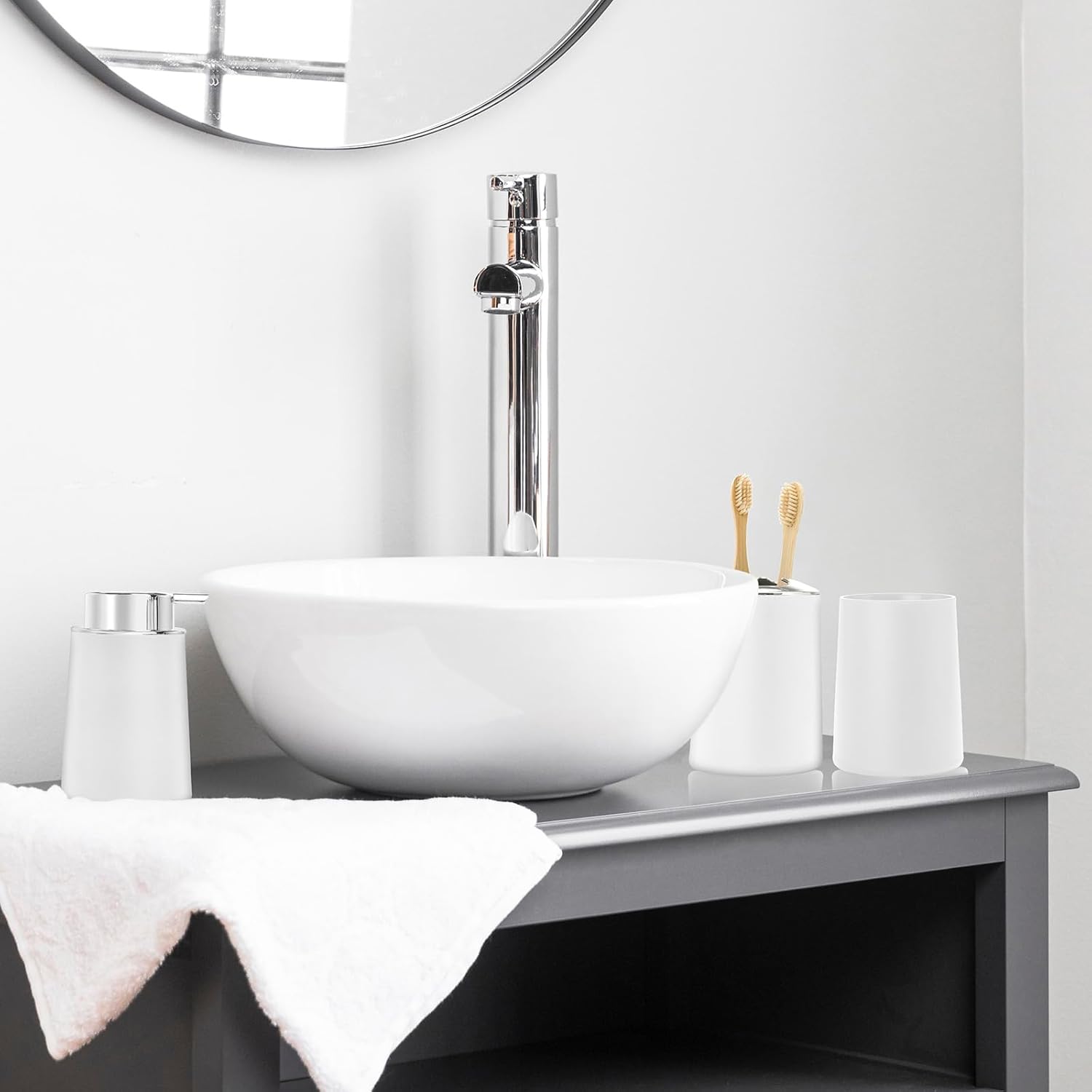 FEILANDUO 4 Pcs Bathroom Accessory Set