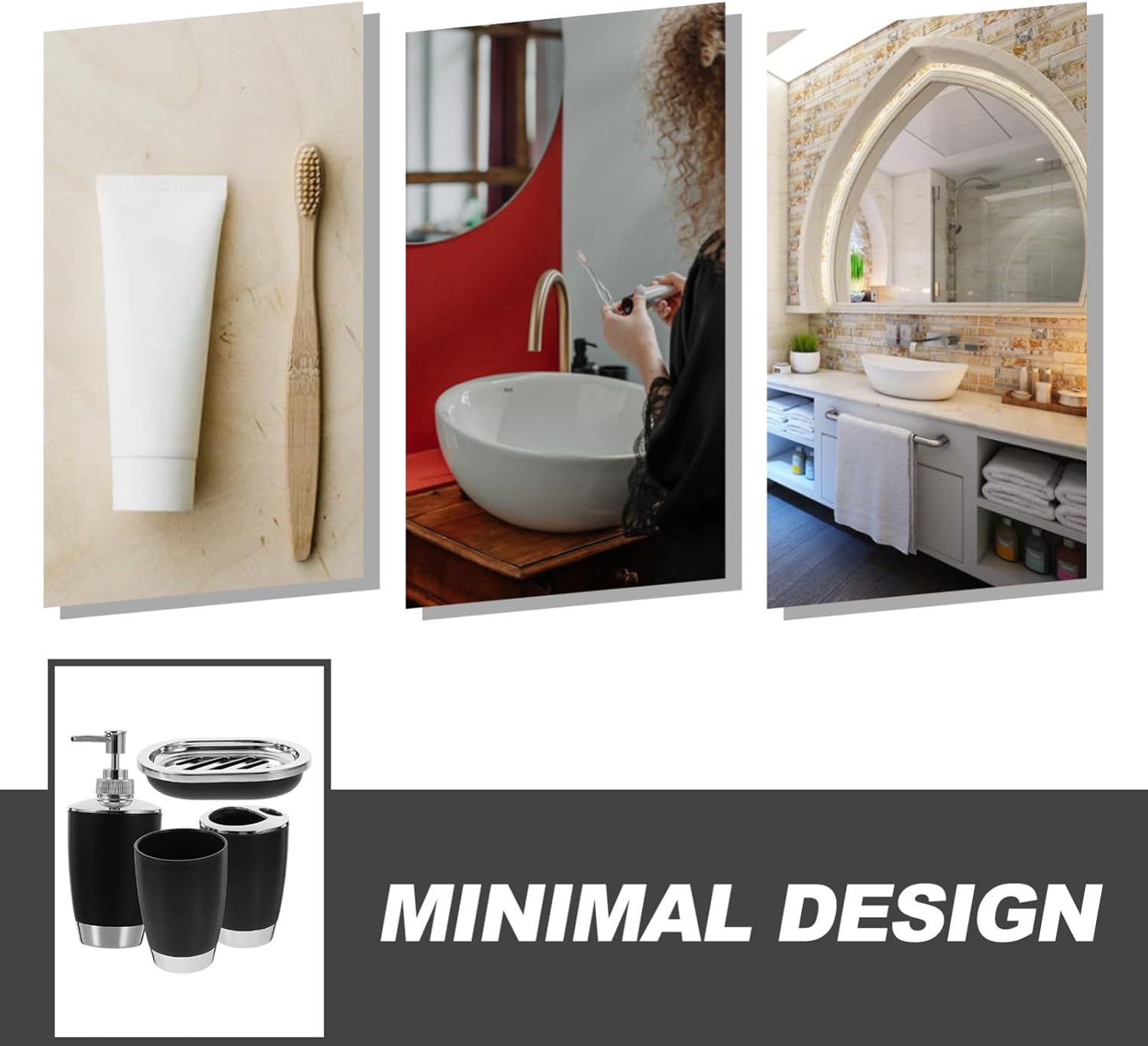 DECHOUS 4-Piece Bathroom Accessory Set