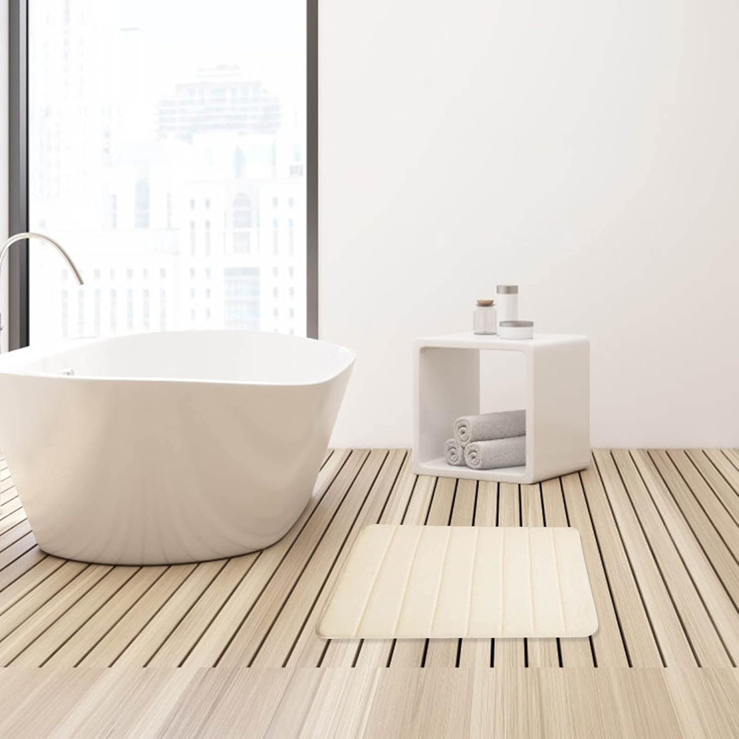 Soft Plush Bath Mat with Non-Slip Backing